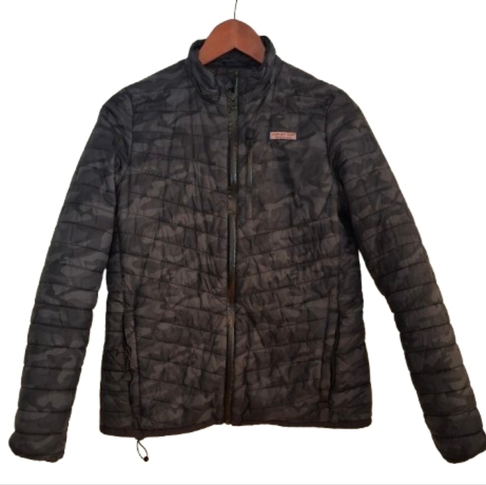 VINEYARD VINES Performance Camo Puffer Jacket Youth XL Kids X-Large EUC